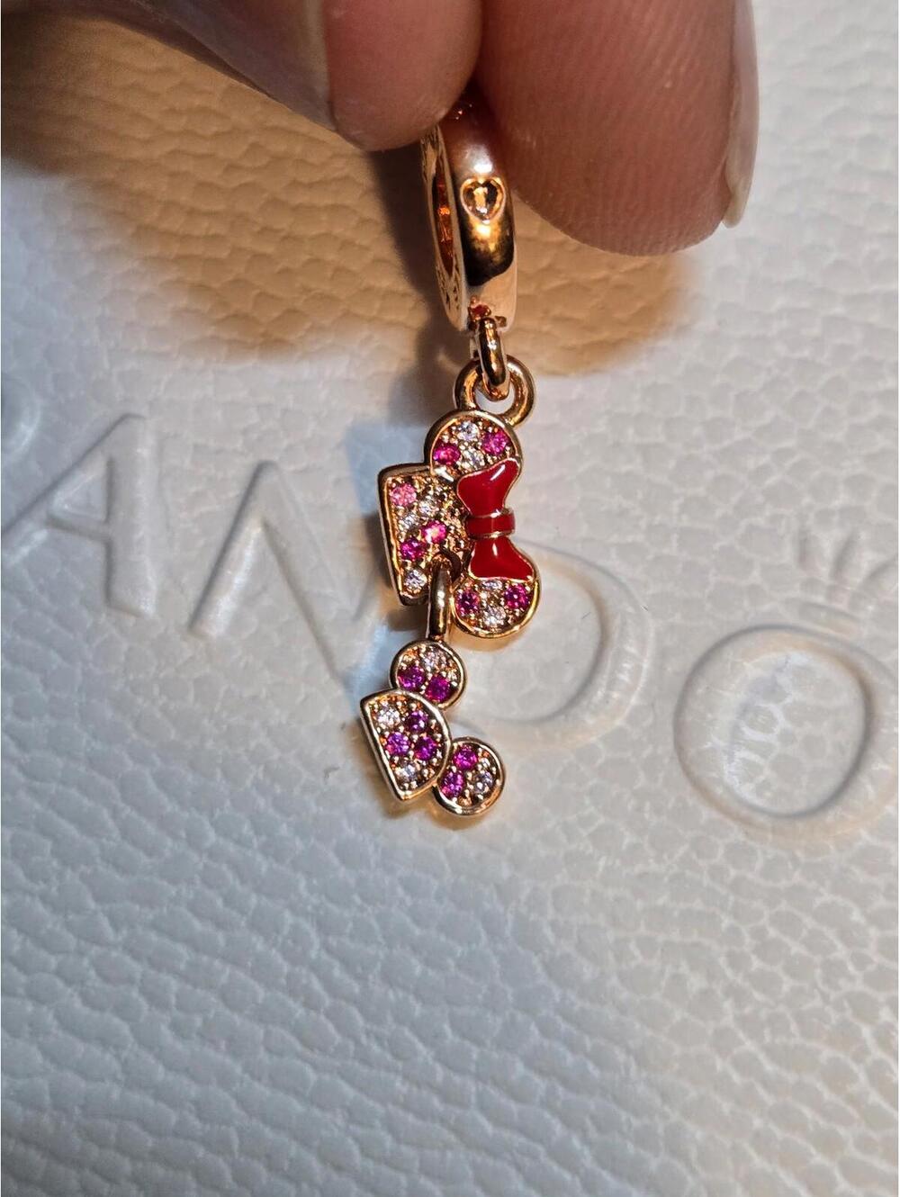 Disney pandora charm hat ears rose gold